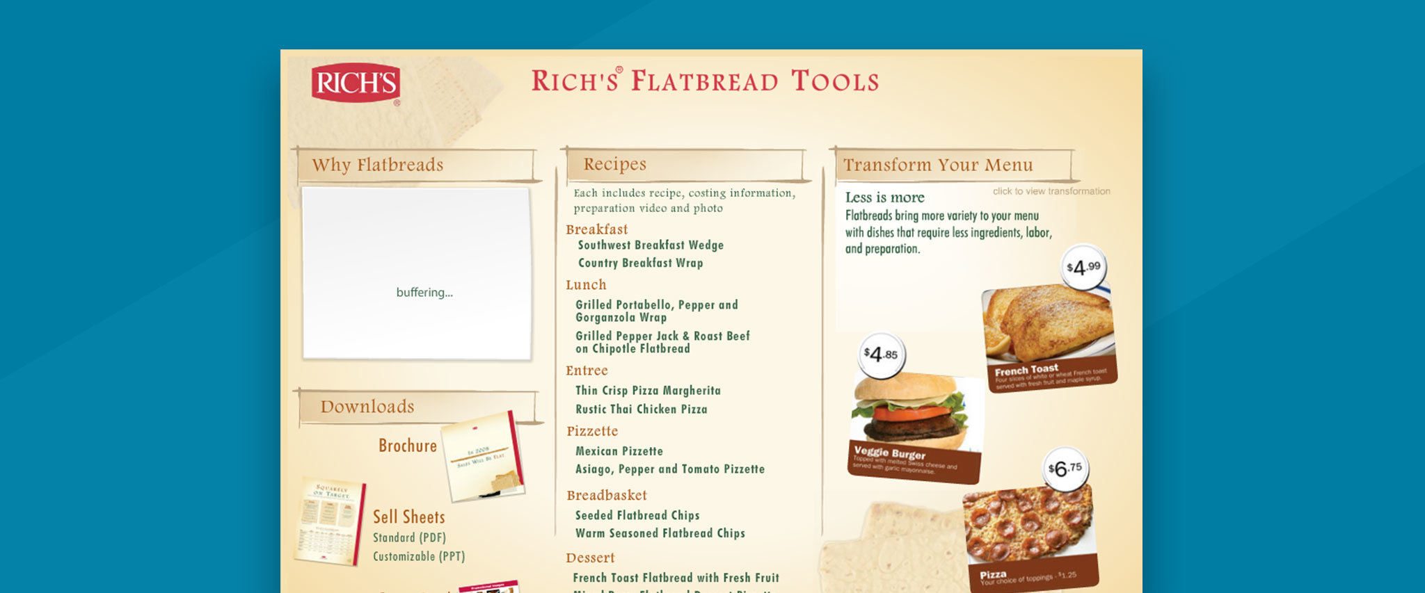 Rich Products: Flatbread Tools Gallery